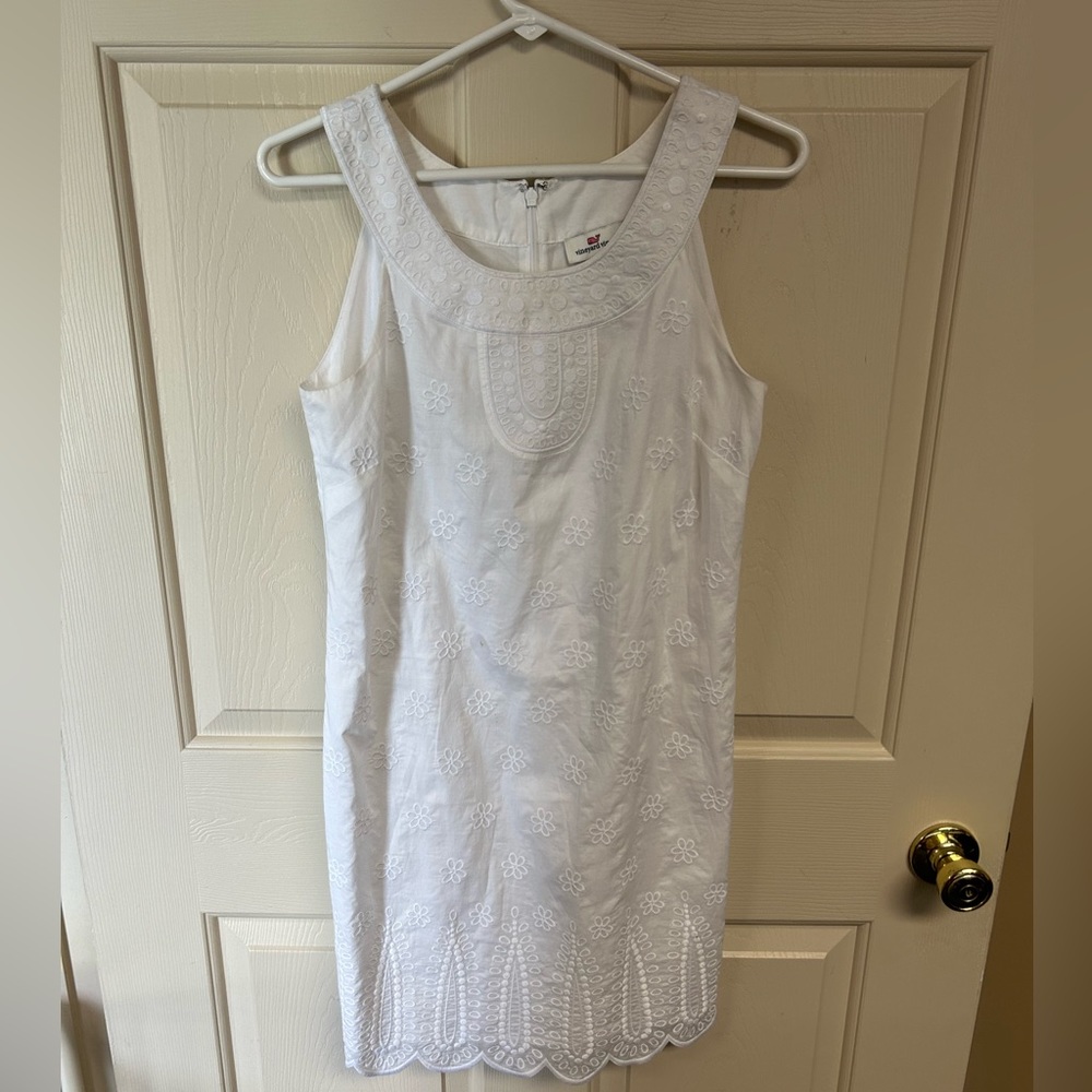 Vineyard Vines - White Dress with Detailing - Size 4